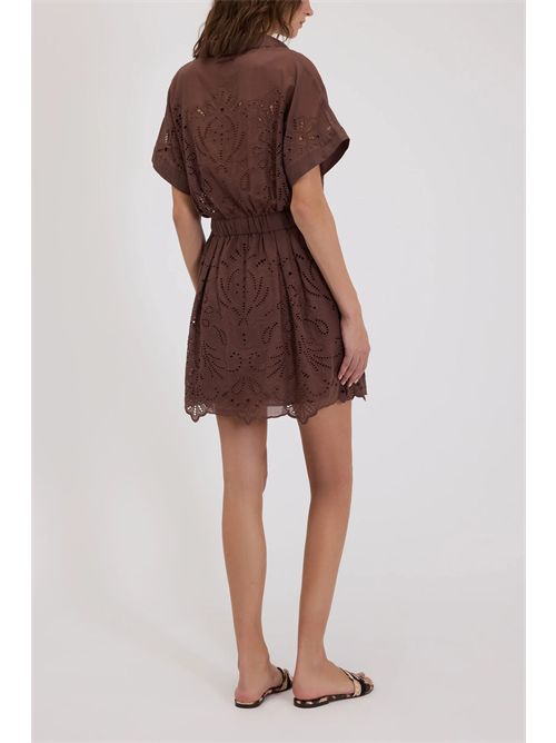 Dress with Sangallo embroidery ERMANNO FIRENZE | D48EQ028EN0MFB2400725